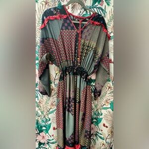 Vintage Diane Freis Dress Multi-color Fits M/L